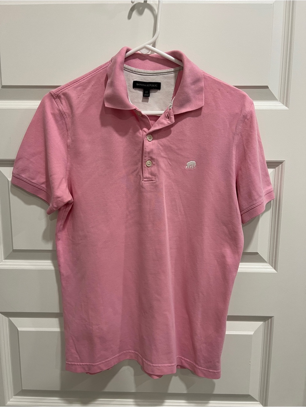 Banana Republic Men’s Light Pink Embroidered Polo